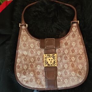 Anne Klein Brown and Gold Shoulder Bag
